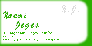 noemi jeges business card